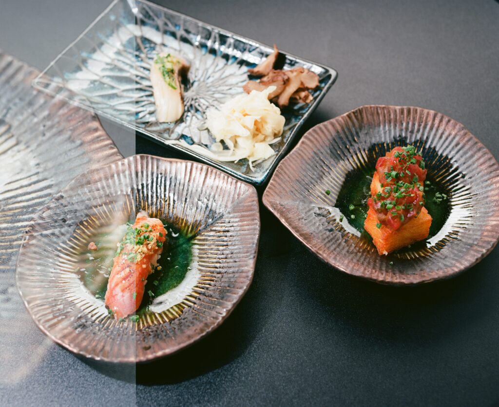 Sashimi taken on a Mamiya RZ67 pro, ronin omakase located in Melbourne CBD